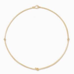 Stella & Dot Simple Gold Knot Collar